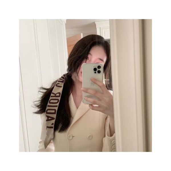 【수지】 DIOR 디올 오블리크 트윌리 버건디 미차 스카프 ▶매장-32만원◀