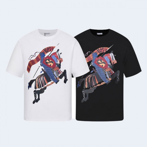 버버리 EKD 프린팅 오버핏 티셔츠 블랙 , 화이트