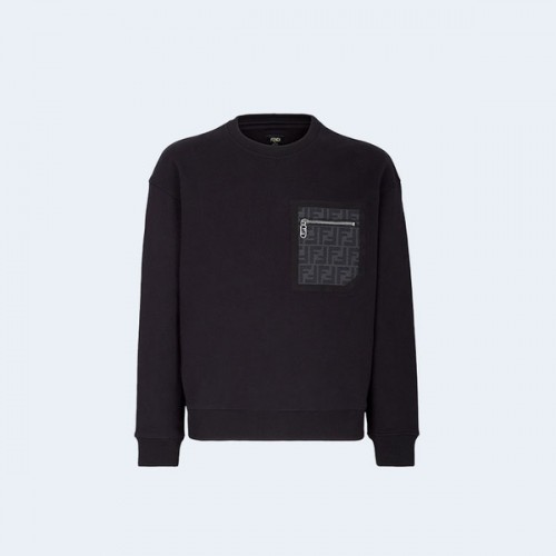 펜디 블랙 저지 스웨트셔츠