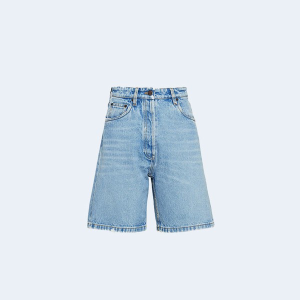 프라다 데님 버뮤다 쇼츠 스카이 블루