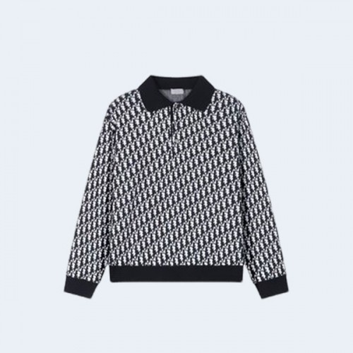 디올 오블리크 자카드 카라티셔츠