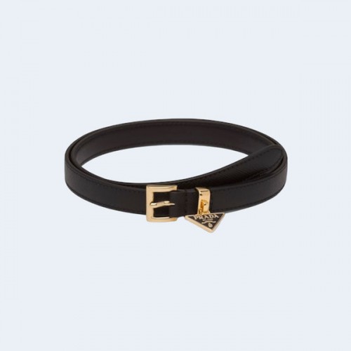 프라다 사피아노 레더 벨트 블랙 15mm