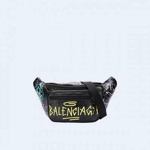 발렌시아가 휠로고 프린트 백팩