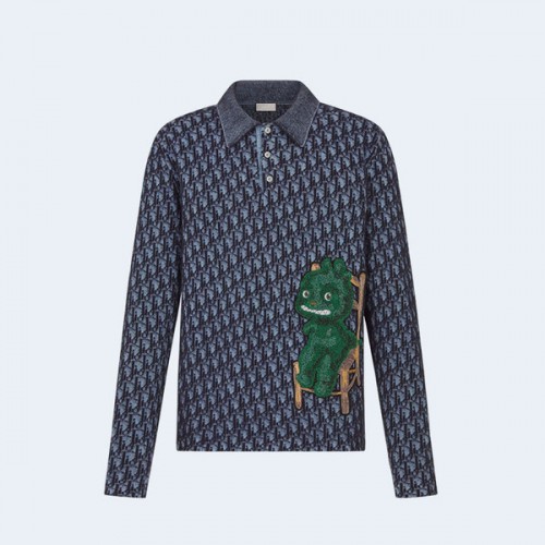 디올 앤 오타니 워크샵 롱 슬리브 카라티셔츠