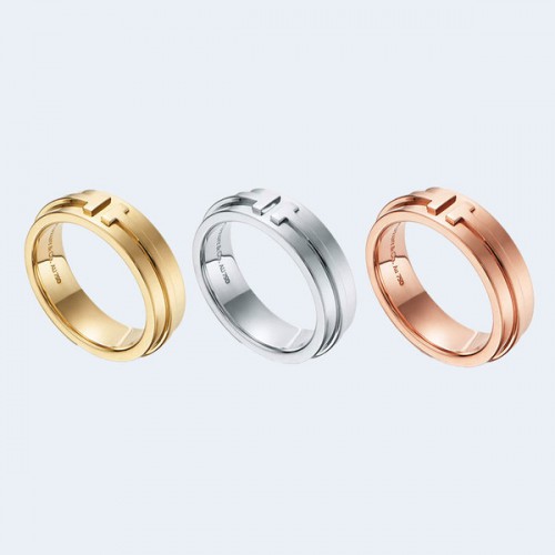 티파니 앤 코 18K 와이어 반지 골드 , 실버 , 로즈