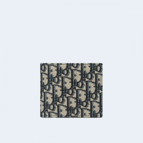 디올 오블리크 컴팩트 지갑 베이지