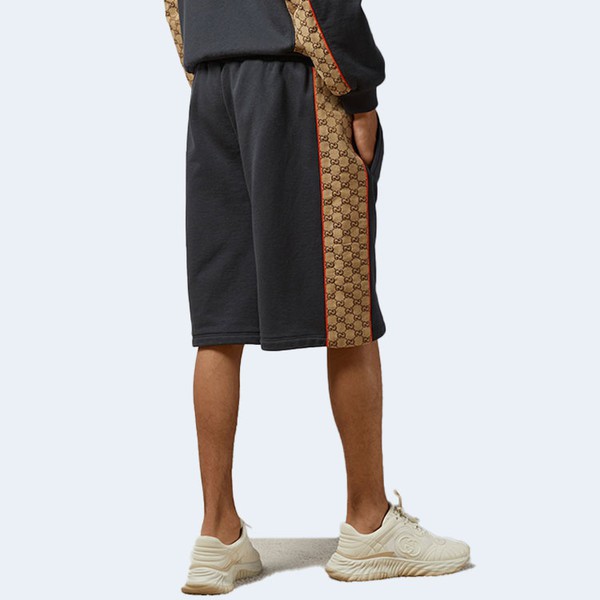 구찌 GG 인서트 디테일 코튼 저지 쇼츠