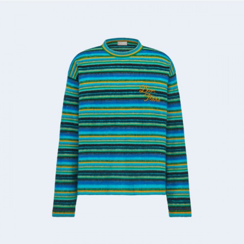 디올 티어스 스트라이프 긴팔 티셔츠