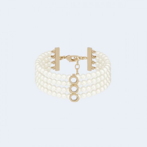 디올 라 파리지앵 화이트 펄 팔찌