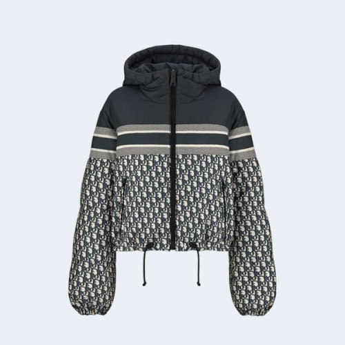 디올 리버시블 크롭 다운 자켓