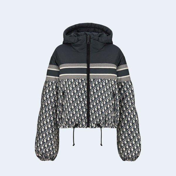 디올 리버시블 크롭 다운 자켓