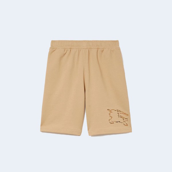 버버리 코튼 모티프 자수 쇼츠 베이지