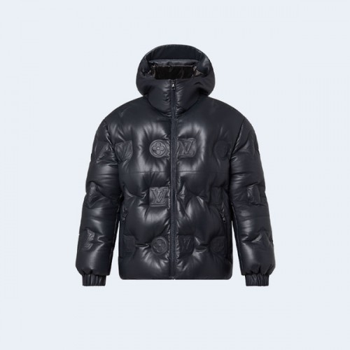 루이비통 모노그램 레더 후드 다운 자켓