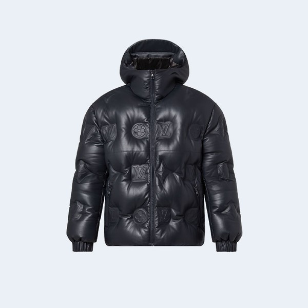 루이비통 모노그램 레더 후드 다운 자켓