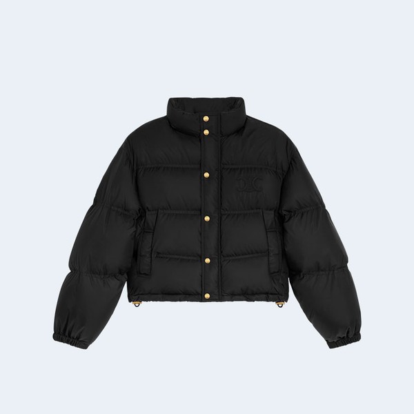 CELINE 셀린느 트리옹프 라이트웨이트 나일론 크롭 다운 자켓 블랙 ▶매장-375만원◀