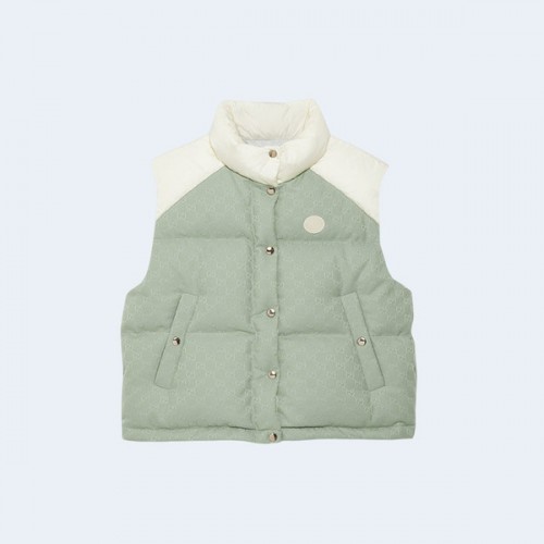 GUCCI 구찌 GG 코튼 캔버스 패딩 질레 더스티 블루 ▶매장-296만원◀