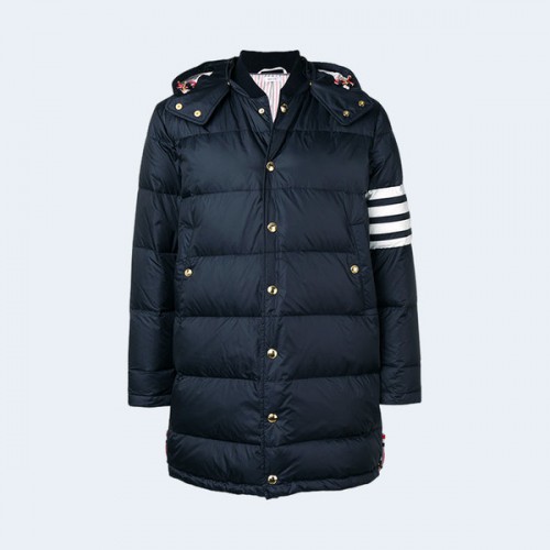 THOM BROWNE 톰브라운 네이비 매트 나일론 4-바 다운 코트 ▶매장-370만원대◀