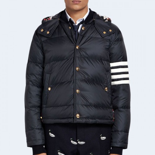 톰브라운 매트 나일론 다운 봄버 자켓