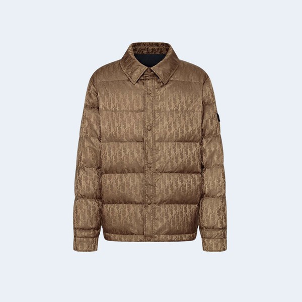 디올 오블리크 퀄티드 브라운 자켓