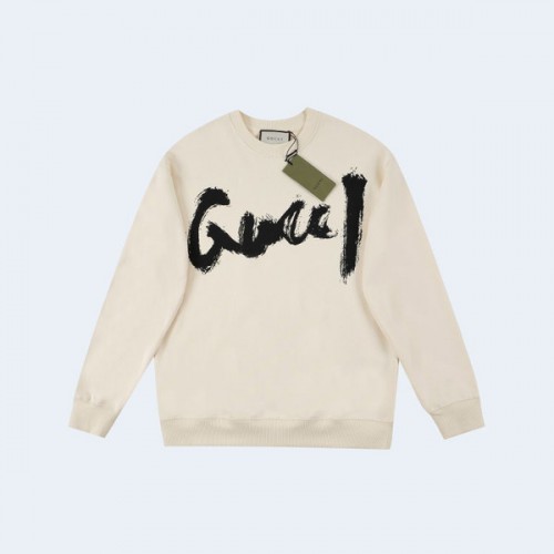 구찌 x 발렌시아가 코튼 저지 스웨트셔츠 화이트