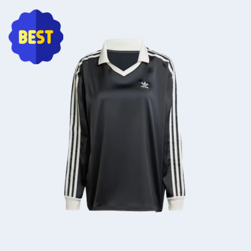 ADIDAS 아디다스 삼선 사틴 롱슬리브 티셔츠 블랙 ▶매장-18만원◀