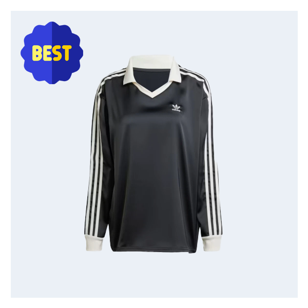 ADIDAS 아디다스 삼선 사틴 롱슬리브 티셔츠 블랙 ▶매장-18만원◀