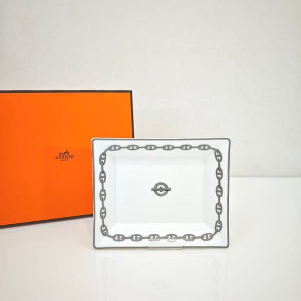 HERMES 에르메스 Chaine d'Ancre Platinum 사각 트레이 ▶매장-110만원대◀