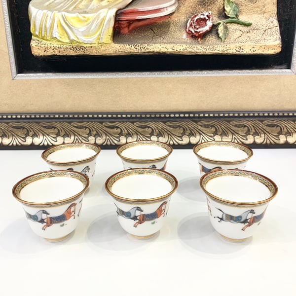 HERMES 에르메스 Cheval d'Orient 찻잔 세트 6PCS (6인) ▶매장-120만원대◀