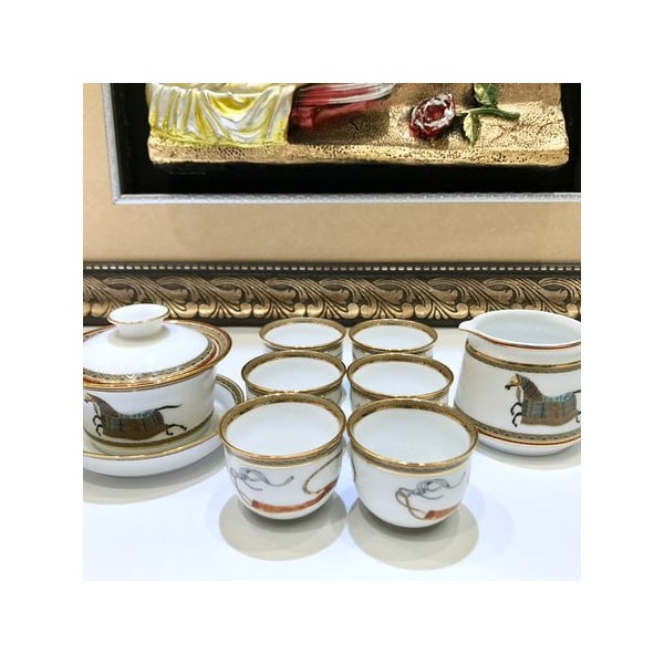 HERMES 에르메스 Cheval d'Orient 티팟 세트 8PCS (6인) ▶매장-600만원대◀