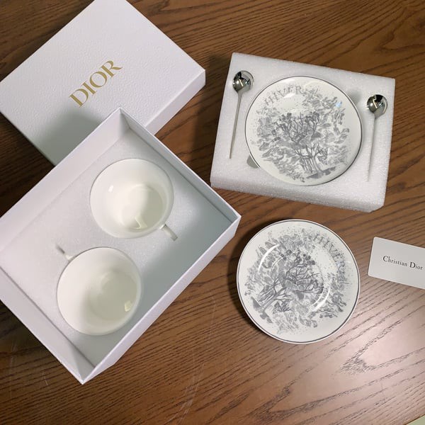 DIOR 디올 메종 티웨어 세트 그레이 6PCS (2인)▶매장-200만원대◀